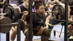 Nya Kirk Jones – one of the best powerlifters in the state – showcases her incredible strength. Photo by Erin Anderson