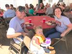 Enjoying the barbecue dinner at a past Choo Choo Fest is the Haines family – Dustin, Ember and Daphne. Courtesy photo