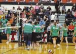 Teacher honored at volleyball game