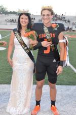 Kylie Grubb and Tyson Hancock declared as homecoming king and queen at halftime of Friday night’s game. Photo by Megan Hancock