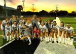 The Bastrop High School girls varsity soccer team happily poses together Friday, Jan. 12 following the Lady Bears’ dominant 7-0 victory over TMI Episcopal at the Gulf Coast Classic tournament hosted by Rockport-Fulton High School. Photo courtesy of Bastrop ISD
