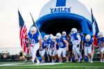 The Cedar Creek High School varsity football team takes the field Friday, Sept. 15 prior to the Eagles' home game versus Elgin High School held at Bastrop Memorial Stadium. Photo courtesy of Bastrop ISD