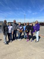 Elgin ISD leaders and staff members stepped up to the plate and helped out the community after a trying week. Photo courtesy of Dr. Jana Rueter